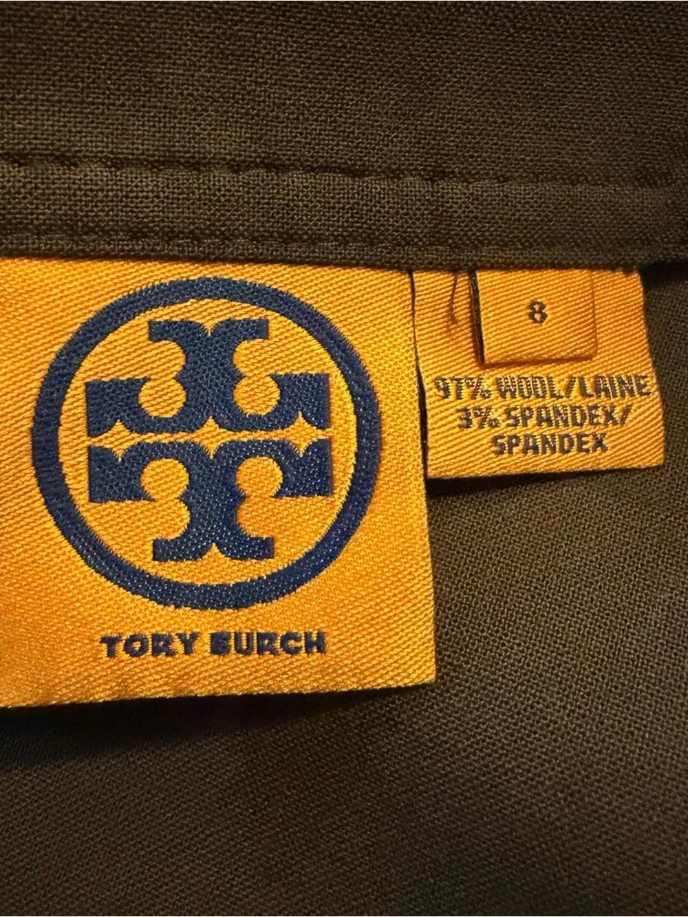 Tory Burch Brown Logo-Accent Skirt Size 8 New
